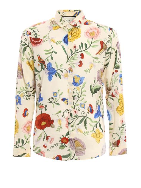 gucci shoulder floral shirt|authentic gucci shirt.